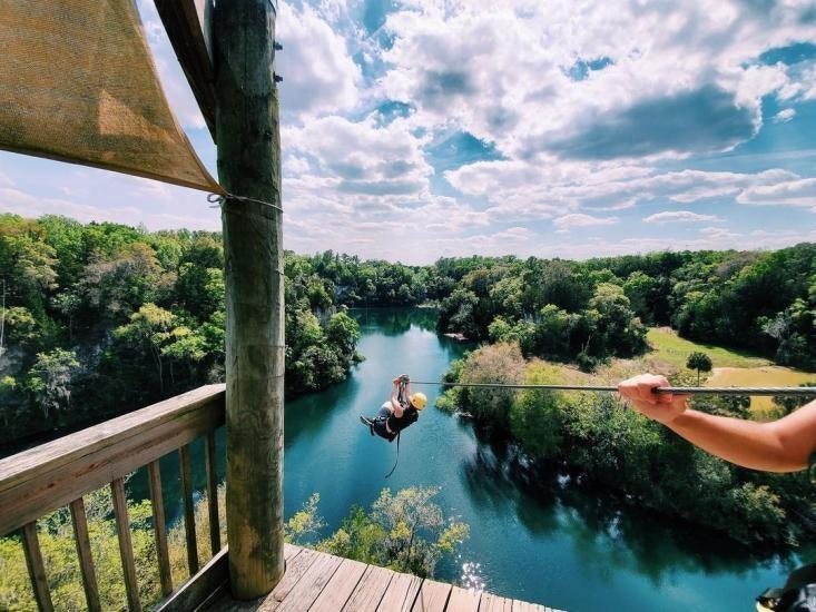 Ziplining at The Canyons